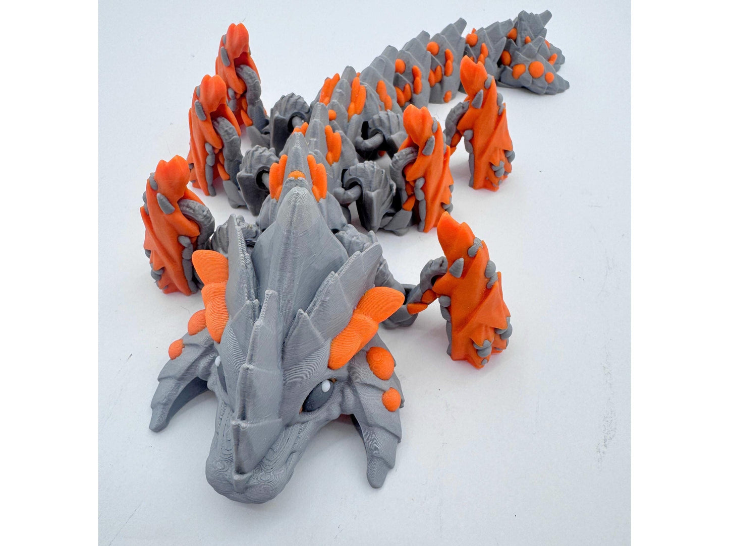 3D Printed Dragon Figurine, Baby Dune Articulated Scorpion Desk Decor, Multicolor