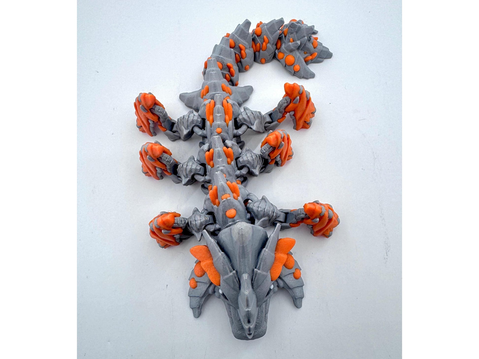 3D Printed Dragon Figurine, Baby Dune Articulated Scorpion Desk Decor, Multicolor