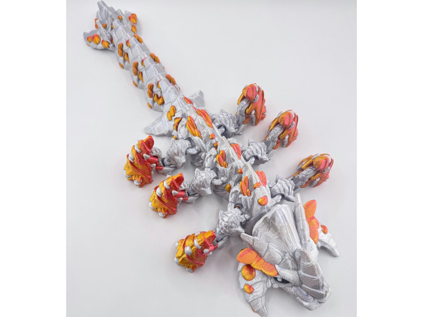 3D Printed Dragon Figurine, Baby Dune Articulated Scorpion Desk Decor, Multicolor