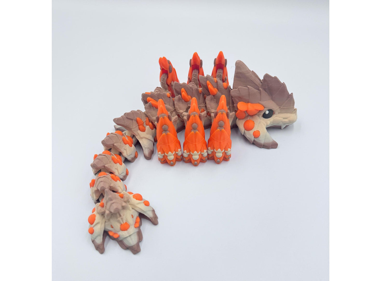 3D Printed Dragon Figurine, Baby Dune Articulated Scorpion Desk Decor, Multicolor