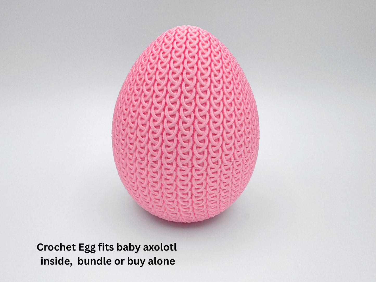 3D Printed Crochet Axolotl Figurine, Articulated Fidget Desk Companion