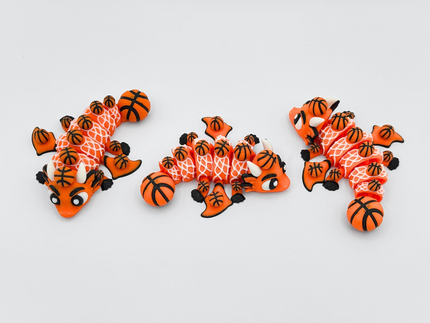 Basketball Dragon Egg, 3D Printed Articulated Sports Desk Decor