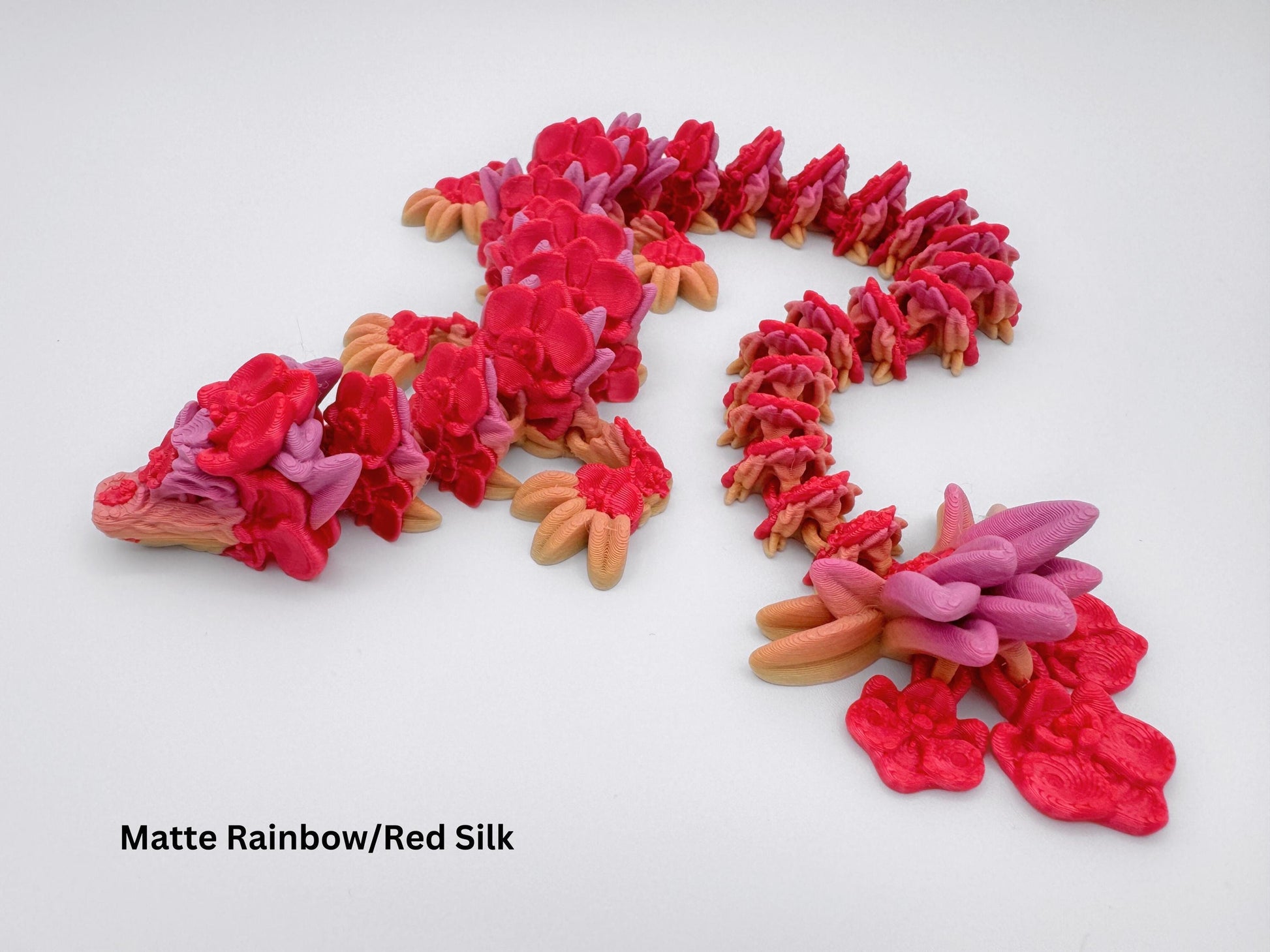 Orchid Dragon, 3D Printed Articulated Figure, Floral Display