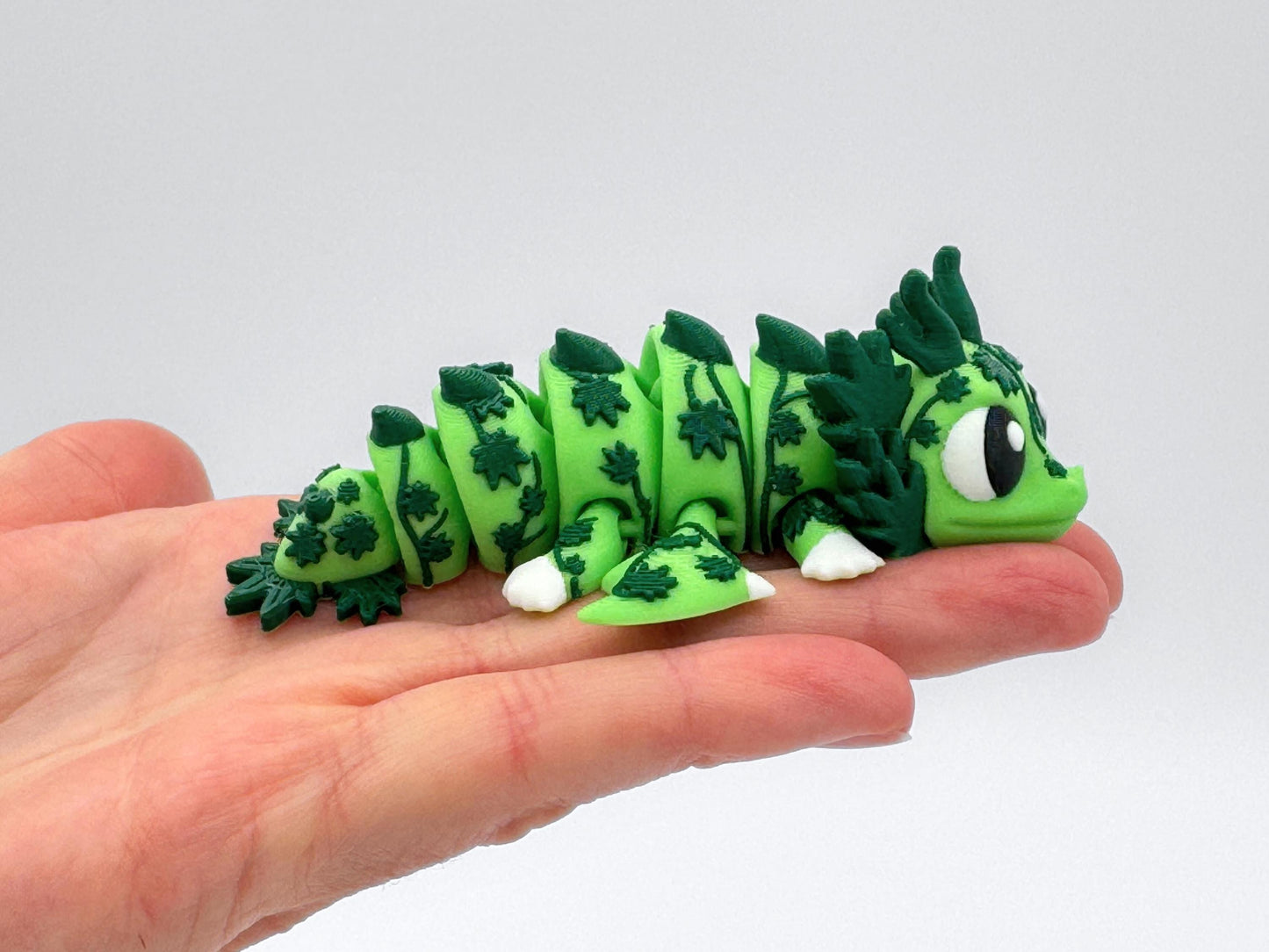 Cannabis Dragon Egg 3D Printed Articulated Figurine Set, Pot Leaf Shelf Decor