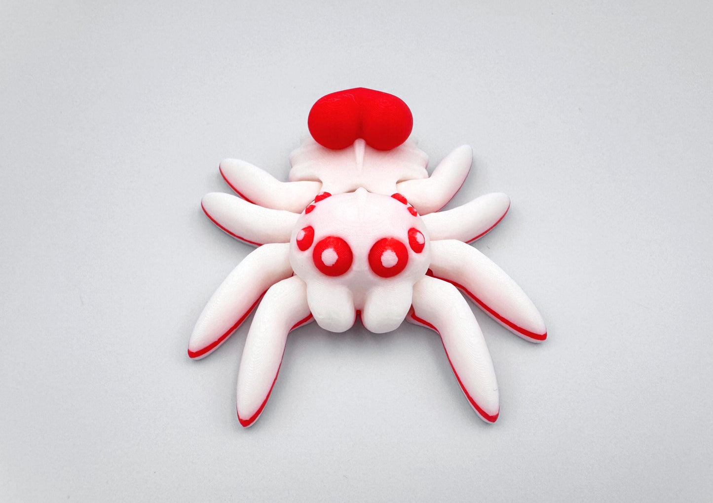 Red Heart Spider 3D Printed Figure, Shelf and Desk Decor