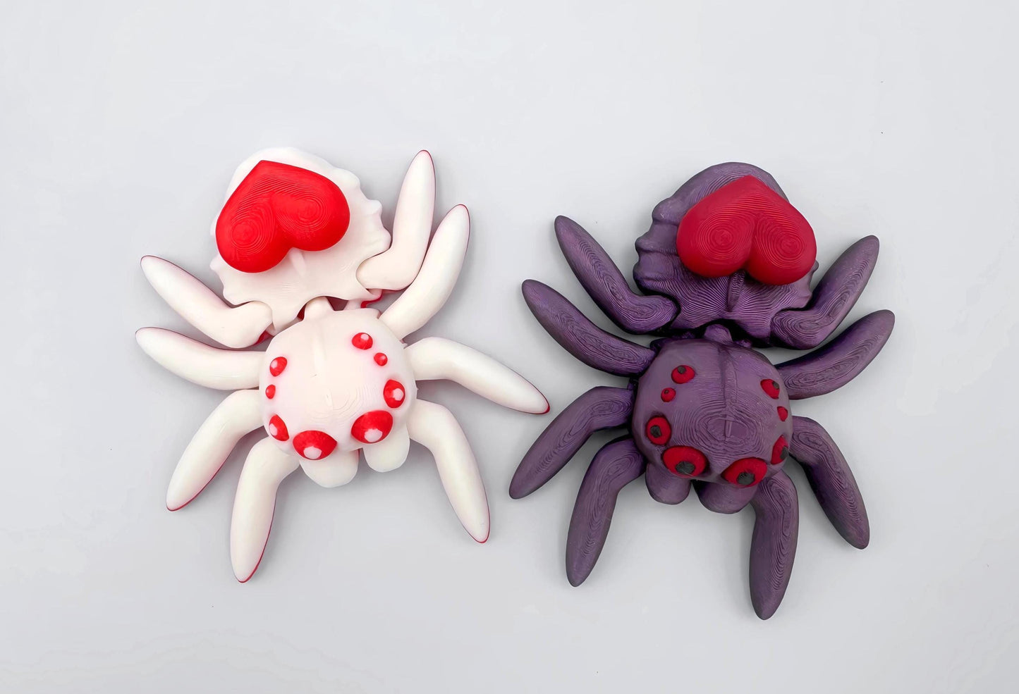 Red Heart Spider 3D Printed Figure, Shelf and Desk Decor