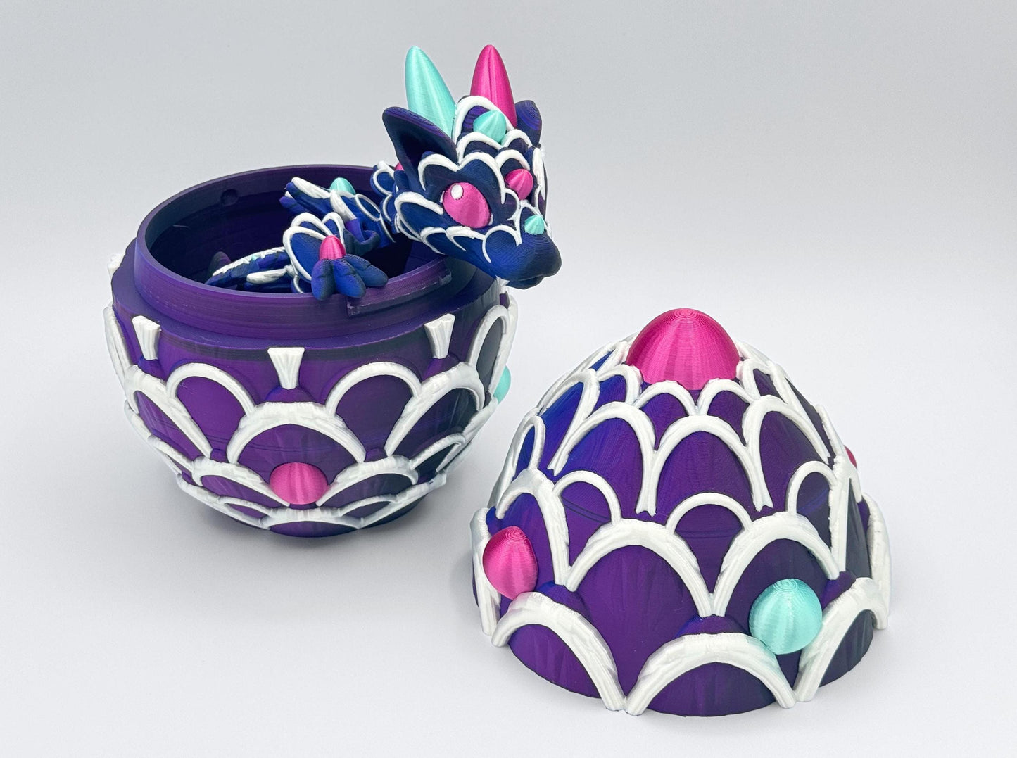 Gingerbread Dragon 3D Printed Articulated Figurine, Snowflake Christmas Tabletop Decor